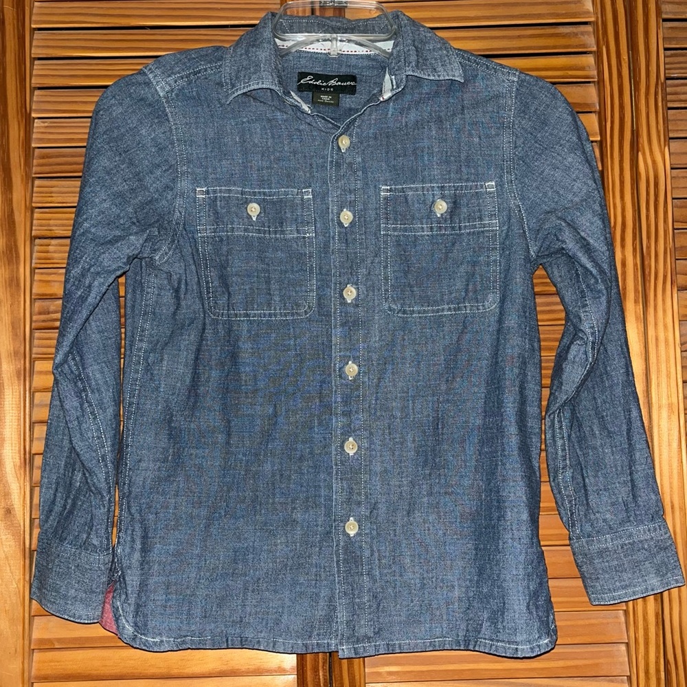 Eddie Bauer Button Up Long Sleeve Collared Shirt Size Small‎